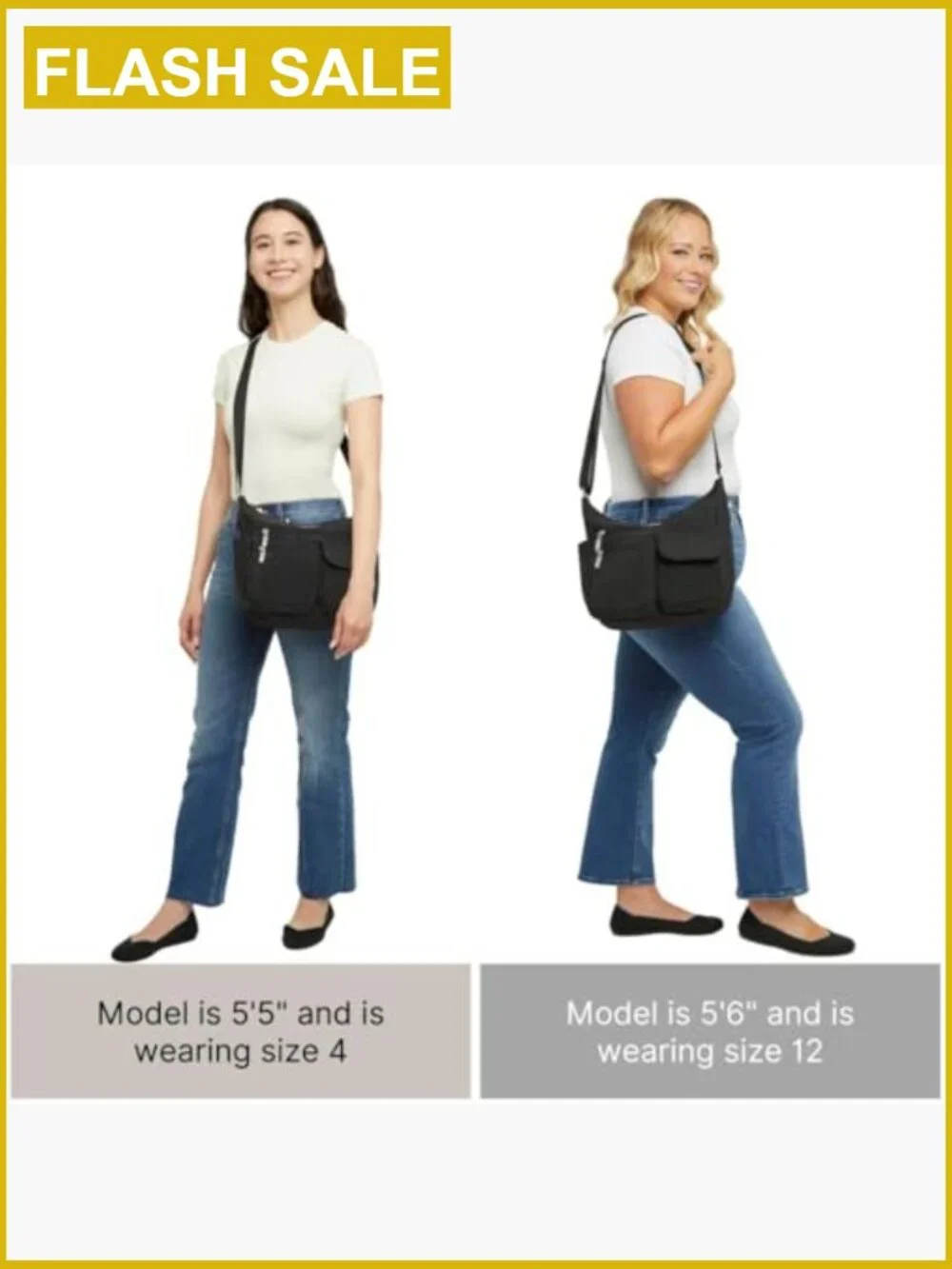 Large Hobo Crossbody Bag Lightweight Nylon RFID Wristlet Travel
